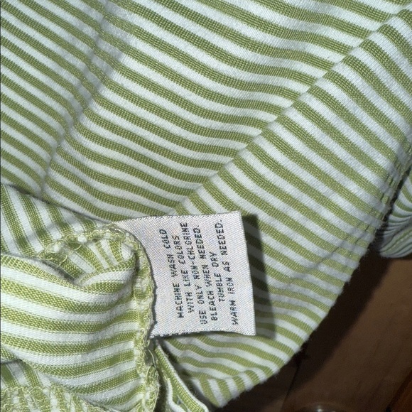 Cabin Creek Green Striped Womans button neck Shirt - Picture 4 of 5